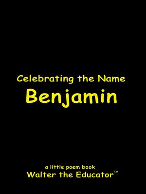 cover image of Celebrating the Name Benjamin